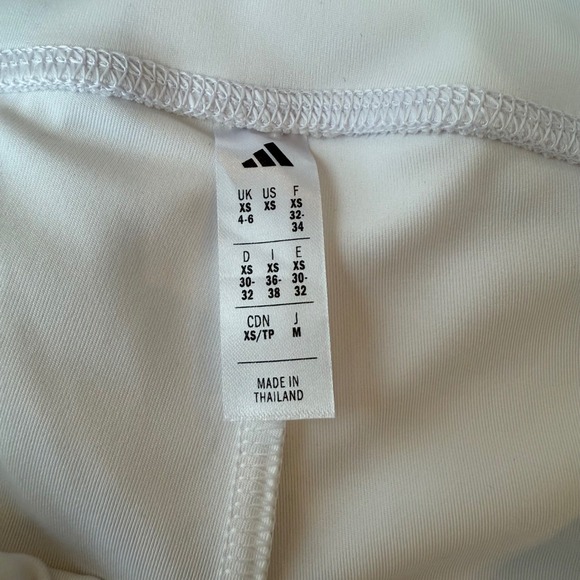 Adidas Women's Tennis Skirt White ClimaCool Built-in Shorts XS Athletic - Picture 6 of 6